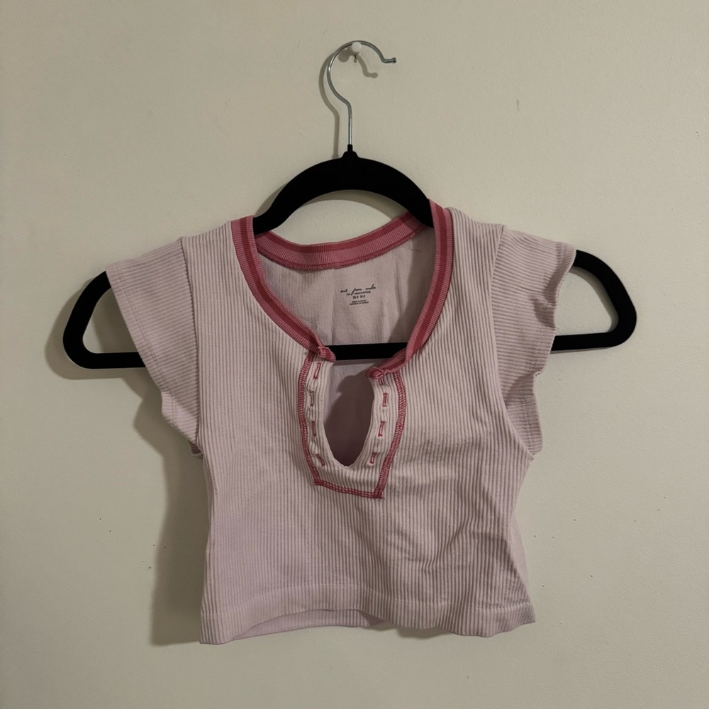 Urban Outfitters Seamless Notched Crop Top